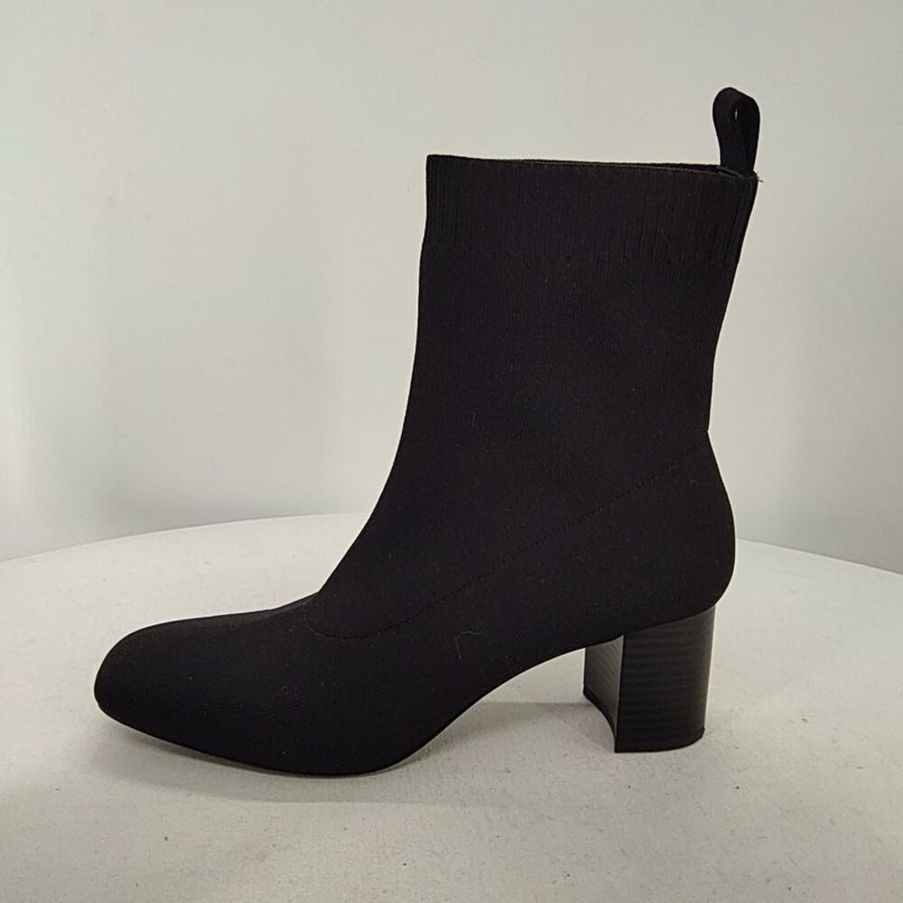 Quince Women Eco Knit Heeled Bootie Shoes Black 9